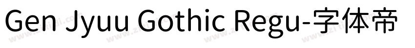 Gen Jyuu Gothic Regu字体转换